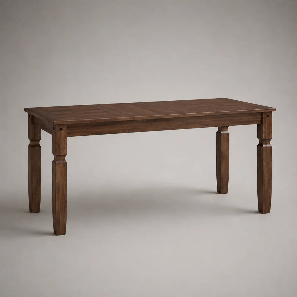 Table à manger rectangulaire en bois marron foncé 160 × 90 × 76 cm