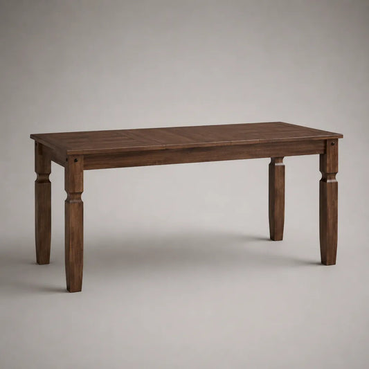 Table à manger rectangulaire en bois marron foncé 160 × 90 × 76 cm